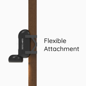 Glow Guide is shown on a cane with "Flexible Attachment"