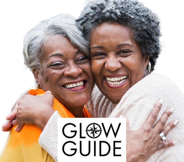 Smiling daughter and Mom embracing